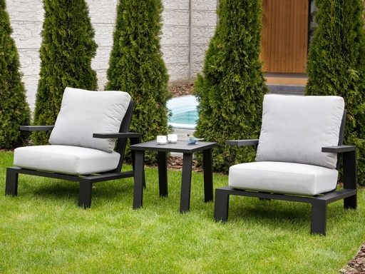 [ODS-4-Takho-light-grey/black] Комплект садових меблів "Тахо" ODS-4 світло-сірий + чорний